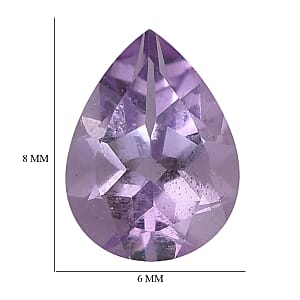 Rose De France Amethyst Set of 5 (Pear 8x6 mm) 4.78 ctw Loose Gemstone