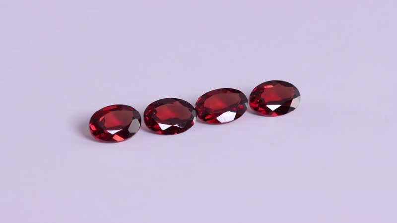 AA Mozambique Garnet Set of 4 (Ovl 7x5 mm) 3.28 ctw Loose Gemstone