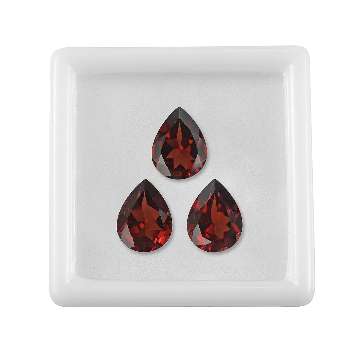 Mozambique Garnet Set of 3 (Pear 8x6 mm) 3.53 ctw Loose Gemstone