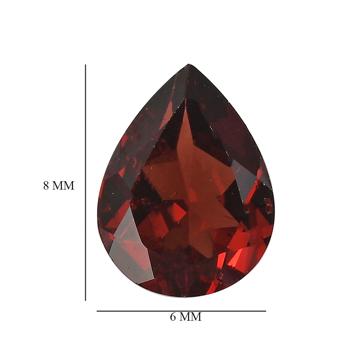 Mozambique Garnet Set of 3 (Pear 8x6 mm) 3.53 ctw Loose Gemstone