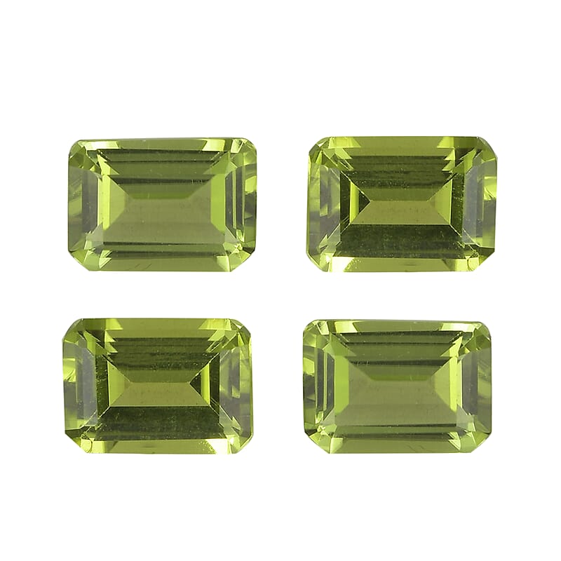 Peridot Set of 4 (Oct 7x5 mm) 3.57 ctw Loose Gemstone