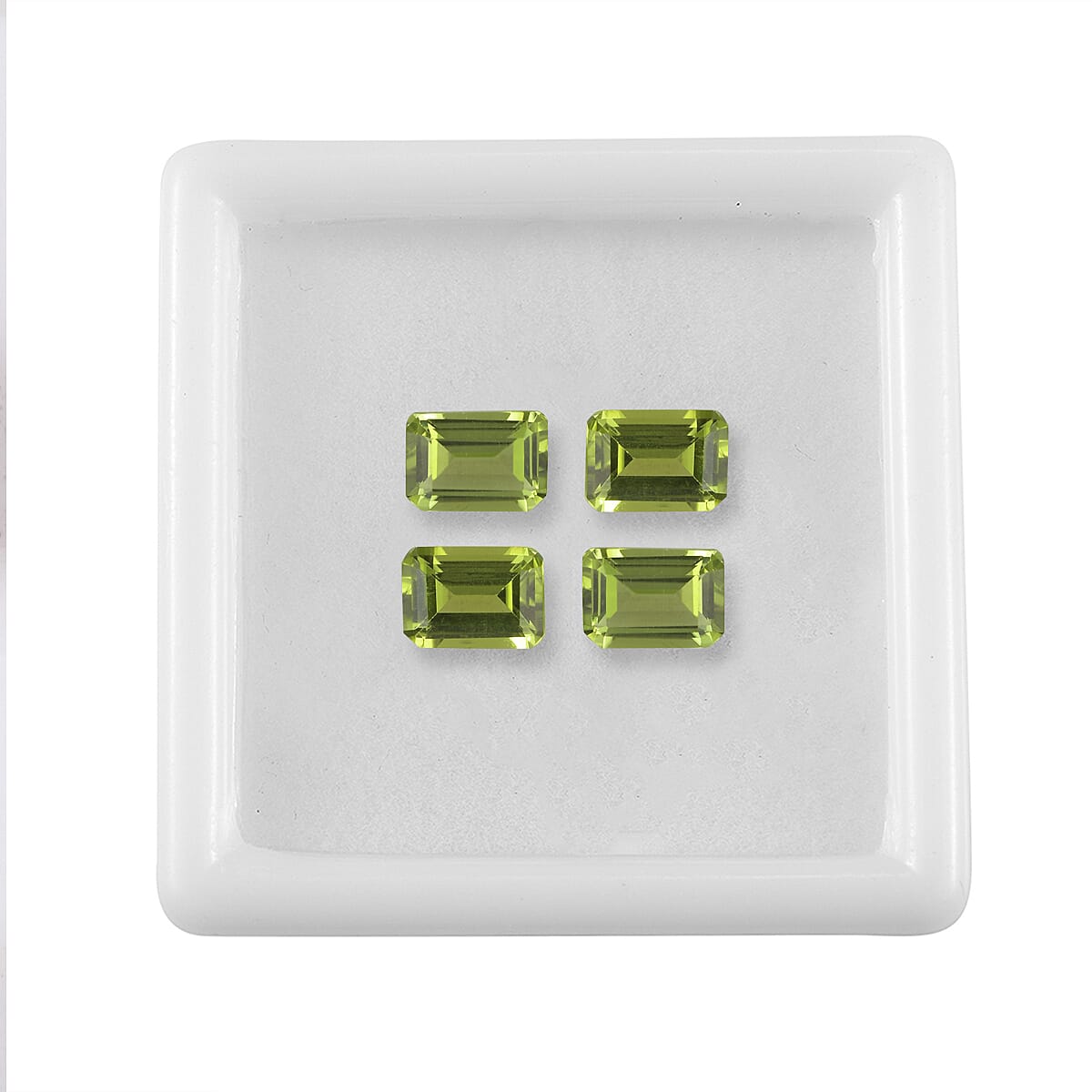 Peridot Set of 4 (Oct 7x5 mm) 3.57 ctw Loose Gemstone image number 2