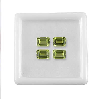 Peridot Set of 4 (Oct 7x5 mm) 3.57 ctw Loose Gemstone