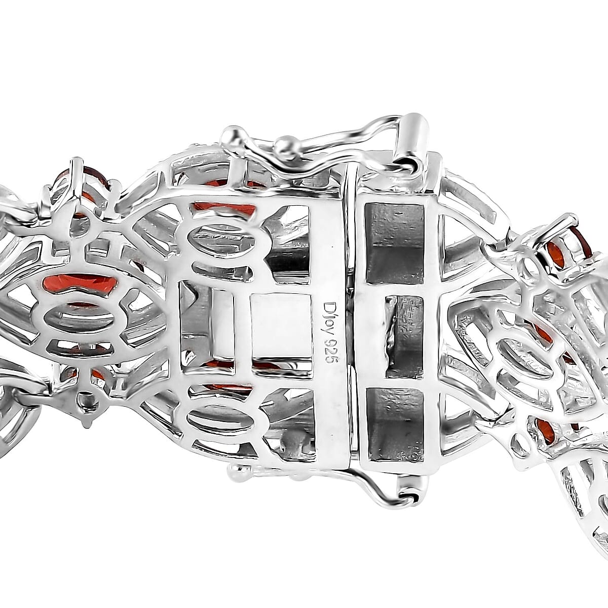 Mozambique Garnet 3 Row Bracelet in Platinum Over Sterling Silver (6.50 In) 21.75 ctw image number 3