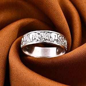 Elephant Ring in Sterling Silver (Size 6.5)