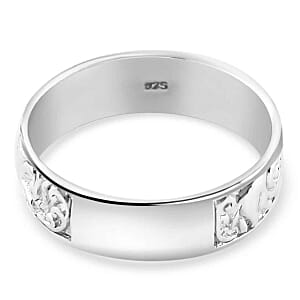 Elephant Ring in Sterling Silver (Size 6.5)