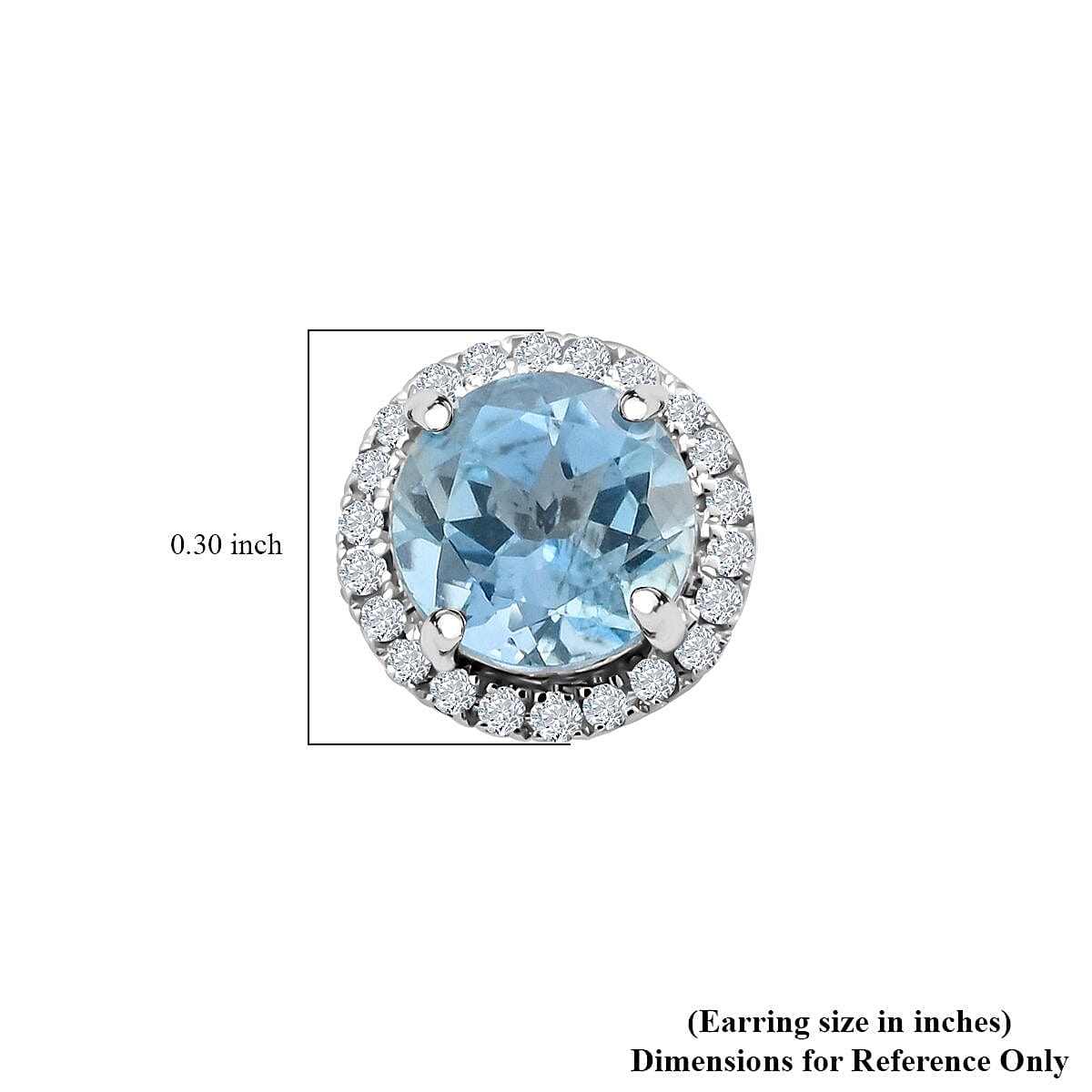 Certified & Appraised Iliana 18K White Gold AAA Santa Maria Aquamarine and SI Diamond Stud Earrings 1.60 ctw
