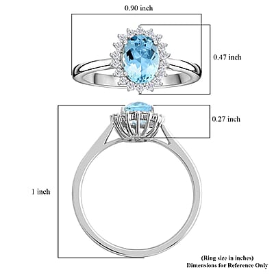 Certified and Appraised Iliana AAA Santa Maria Aquamarine, Diamond Halo Ring in 18K White Gold 1.40 ctw (Size 11.0)