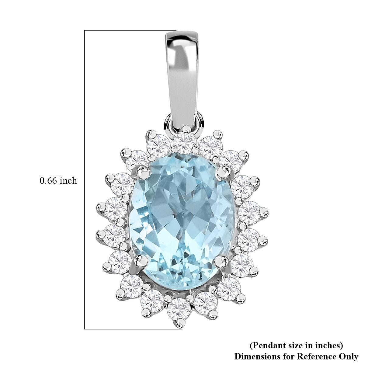 Certified & Appraised Iliana 18K White Gold AAA Santa Maria Aquamarine and SI Diamond Pendant without Chain 1.40 ctw