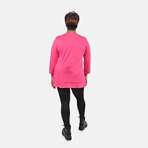 Metropolitan Pink Butterfly Screen Printed Knit Top - XL