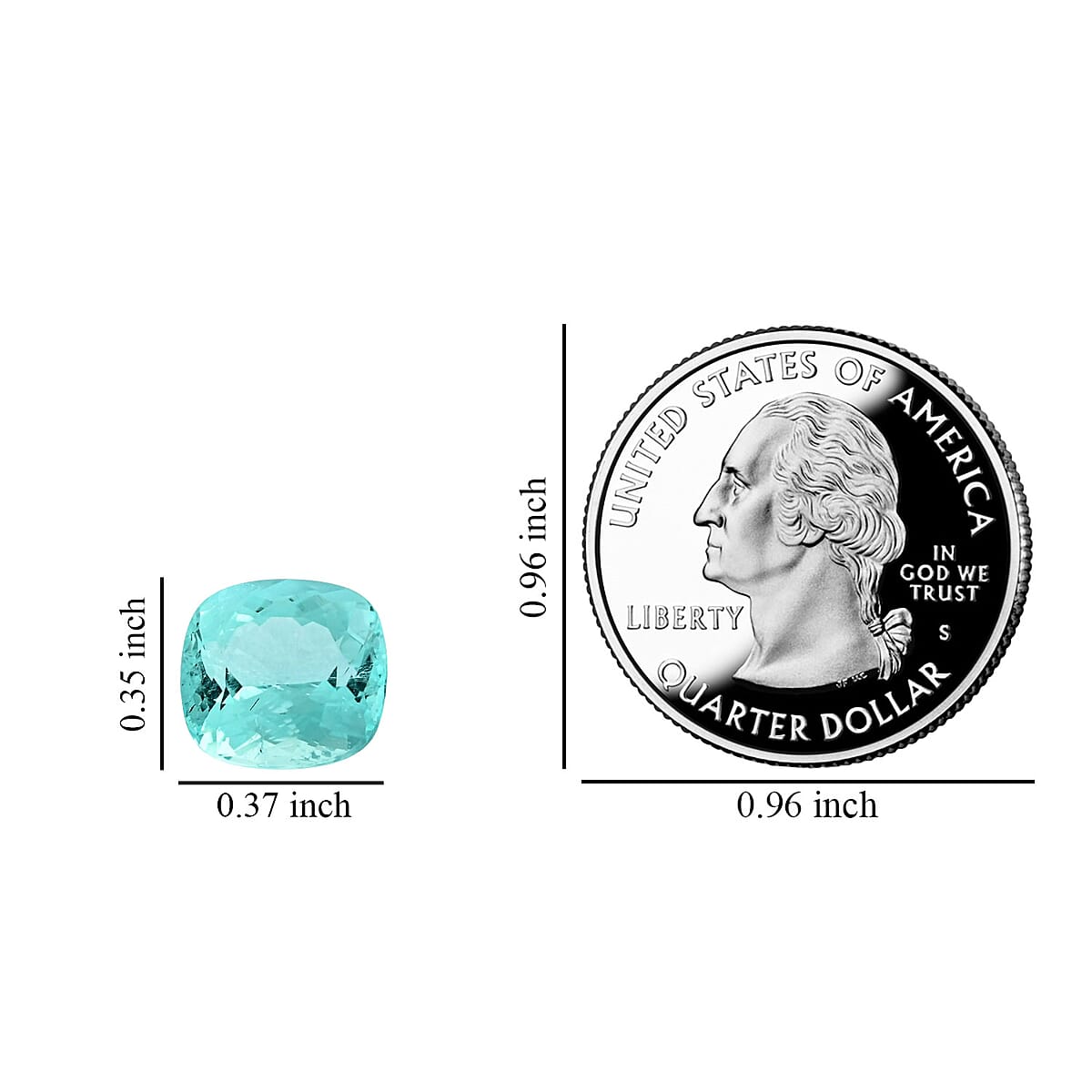 Certified & Appraised AAAA Paraiba Tourmaline (Cush 9.5x9 mm) 3.50 ctw image number 4