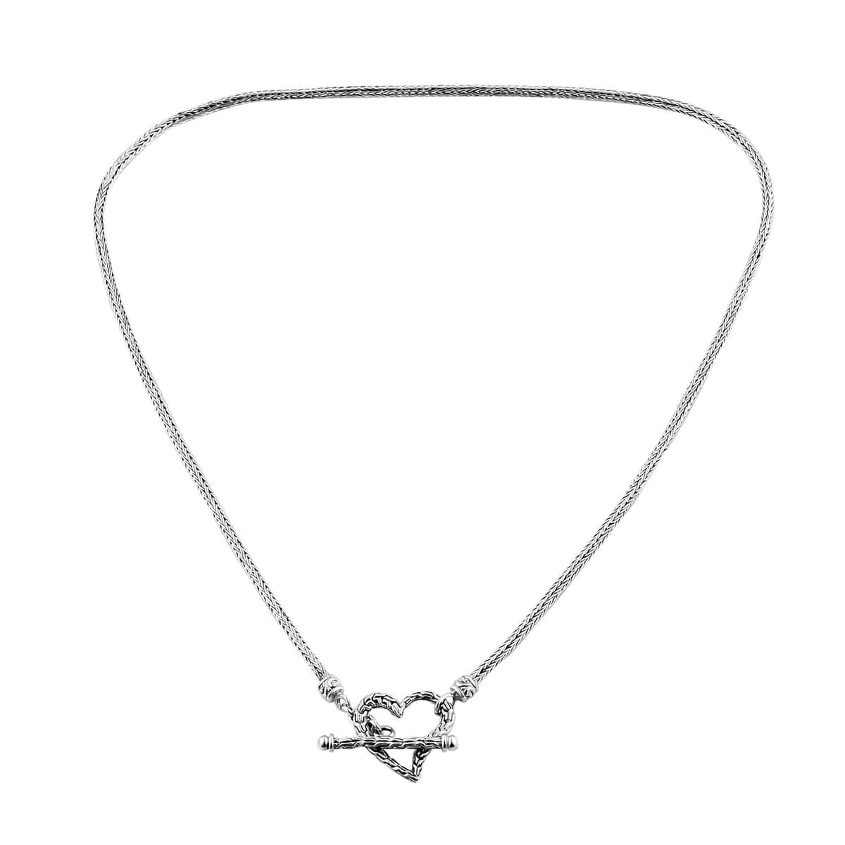 Bali Legacy Sterling Silver Heart Necklace 20 Inches 19.15 Grams image number 0