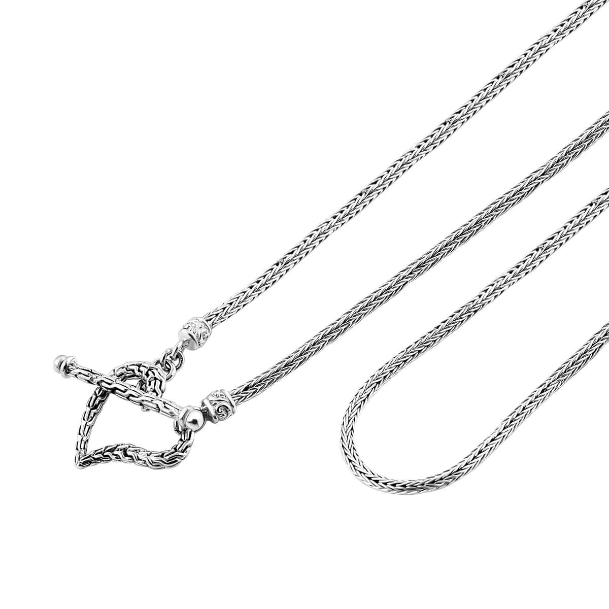 Bali Legacy Sterling Silver Heart Necklace 20 Inches 19.15 Grams image number 3