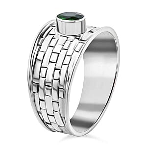 Chrome Diopside 0.50 ctw Ring in Sterling Silver (Size 8)