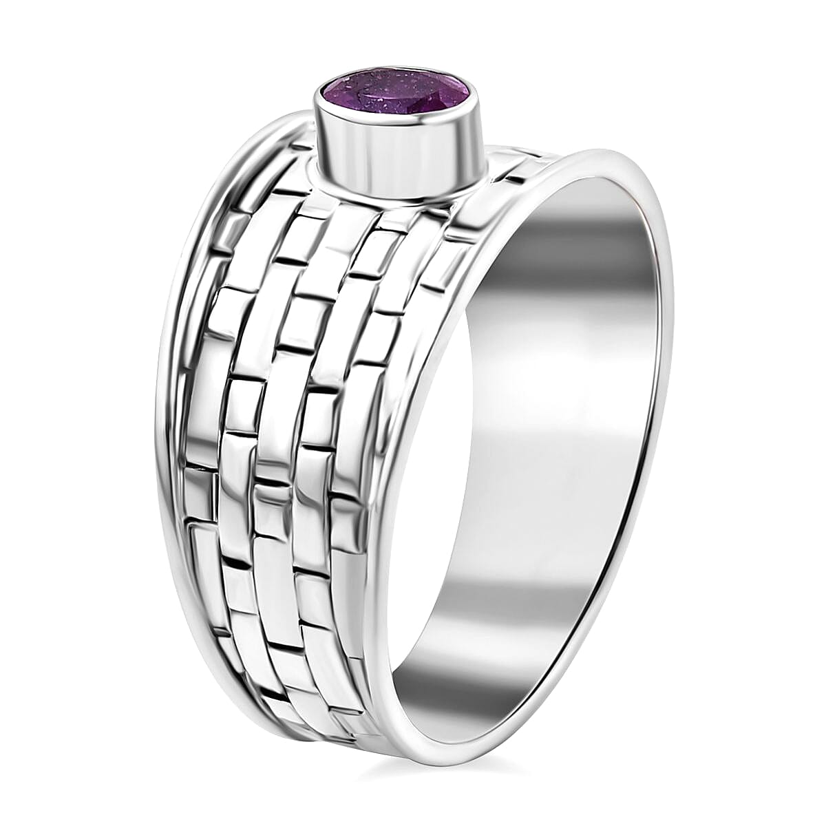 Ilakaka Hot Pink Sapphire (FF) 0.70 ctw Ring in Sterling Silver (Size 6.5)