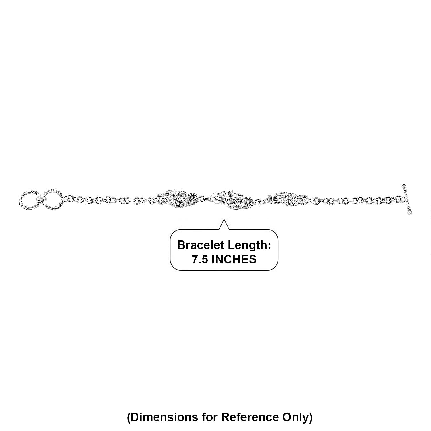 Bracelet in Sterling Silver (7.50 In) (9.85 Grams)