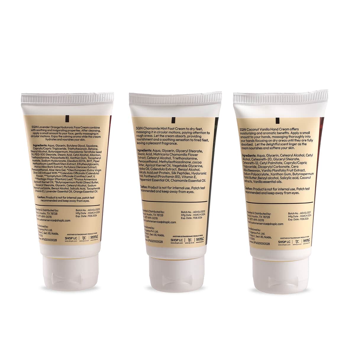 Set of 3 Sqin Botanical Cream- Hand, Face, Foot Cream- 50 ml each image number 9