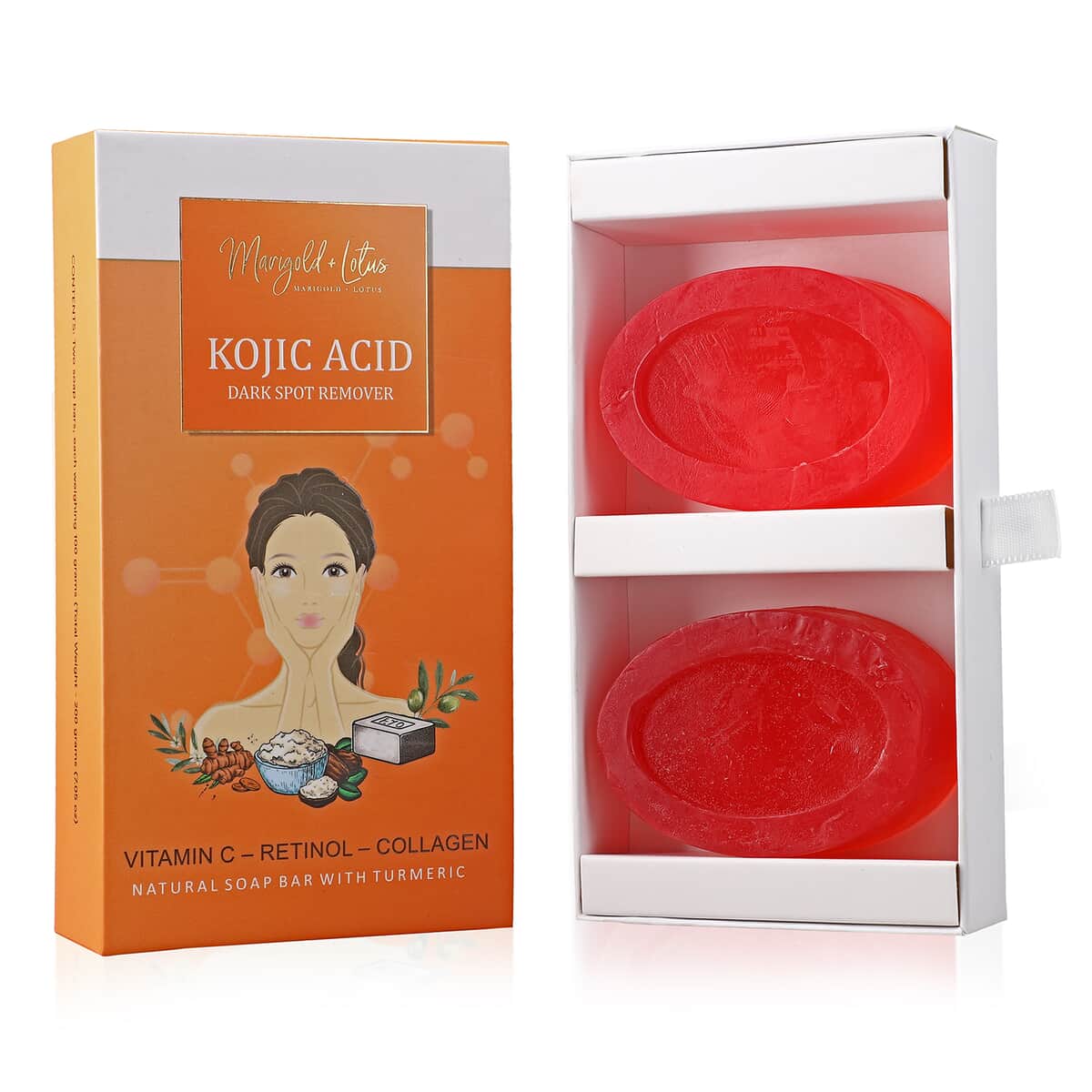 Marigold and Lotus Set of 2 Soaps- Kojic Acid image number 3