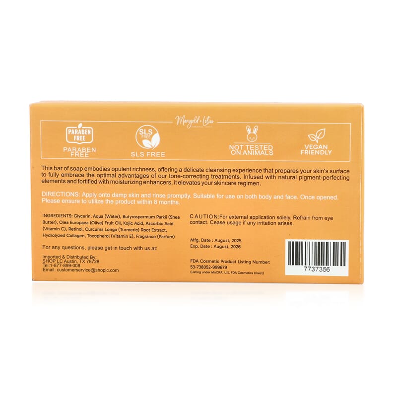 Marigold and Lotus Set of 2 Soaps- Kojic Acid