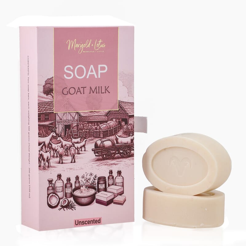 Marigold and Lotus Set of 2 Goat Milk - Unscented
