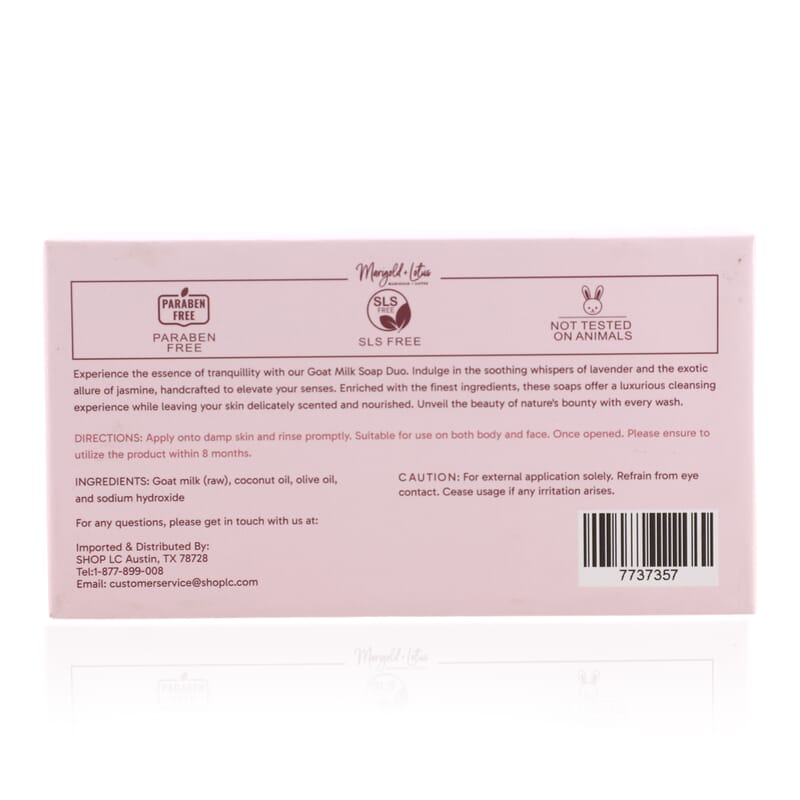 Marigold and Lotus Set of 2 Goat Milk - Unscented