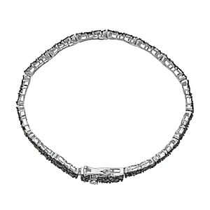 Green Diamond Bracelet in Platinum Over Sterling Silver (7.25 In) 5.00 ctw