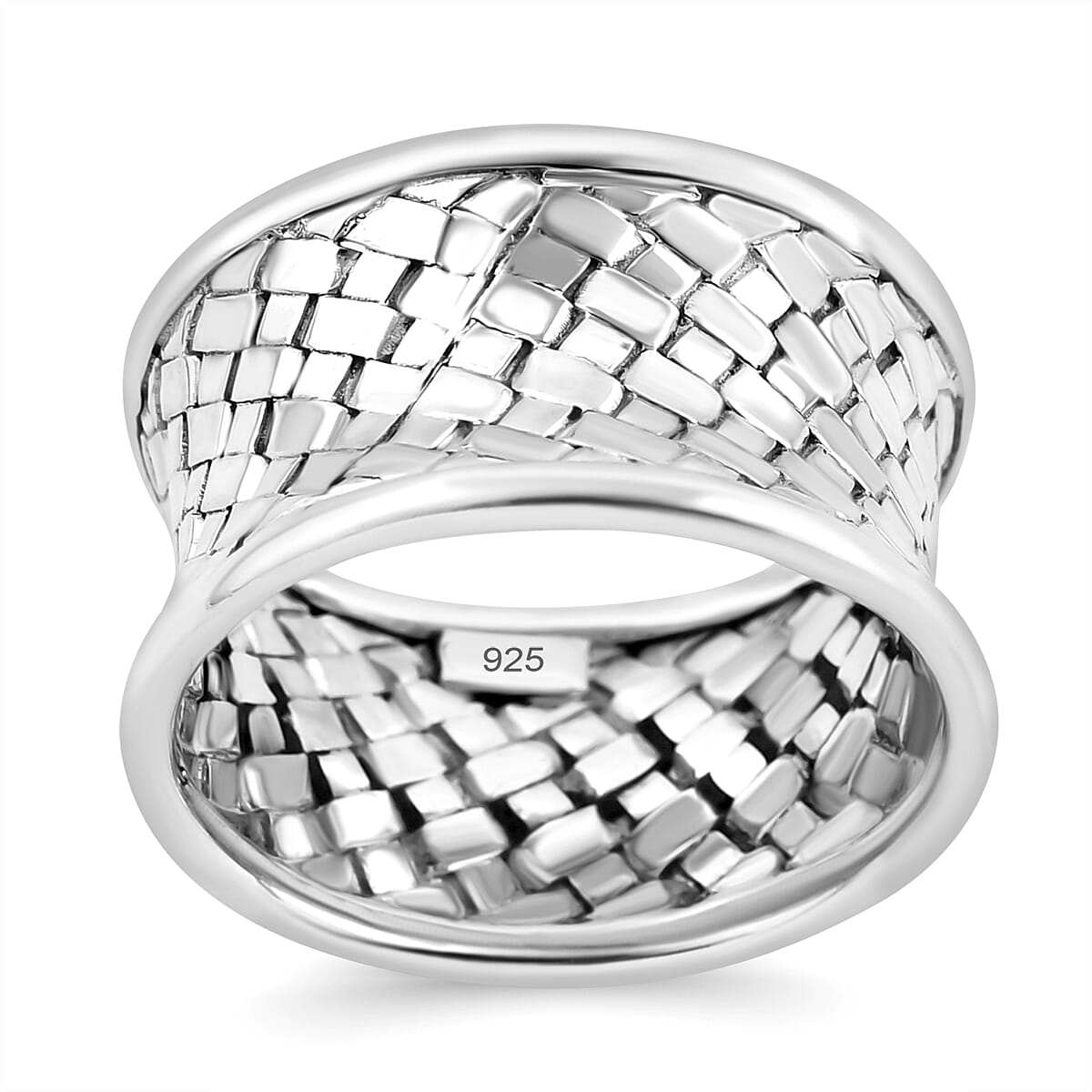 Fancy Band Ring in Sterling Silver (Size 5.5)