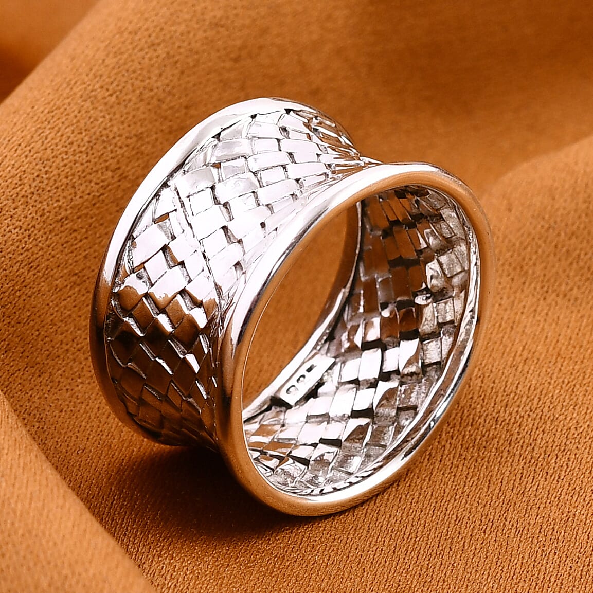 Fancy Band Ring in Sterling Silver (Size 5.5)