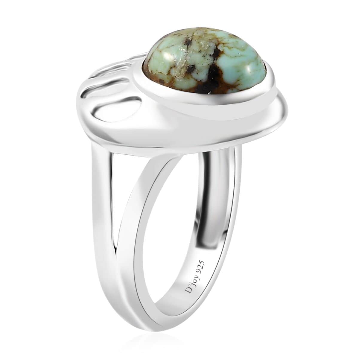 Artisan Crafted Blue Moon Turquoise Solitaire Ring in Sterling Silver (Size 7.0) 2.50 ctw image number 3