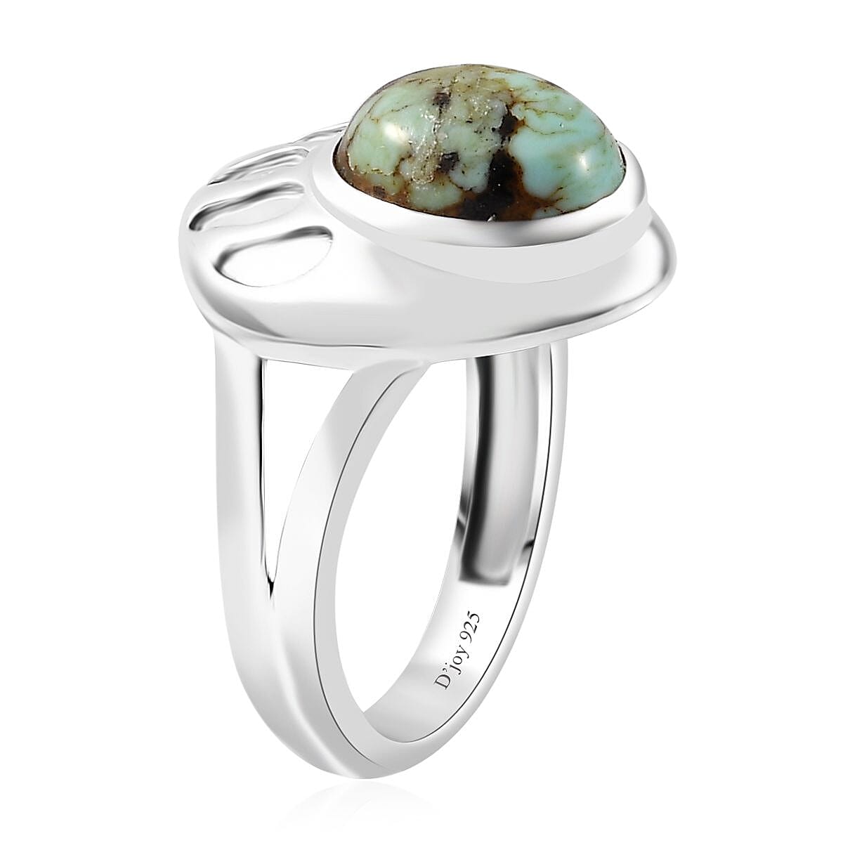 Artisan Crafted Blue Moon Turquoise Bear Paw Ring in Sterling Silver (Size 8.0) 2.50 ctw image number 3