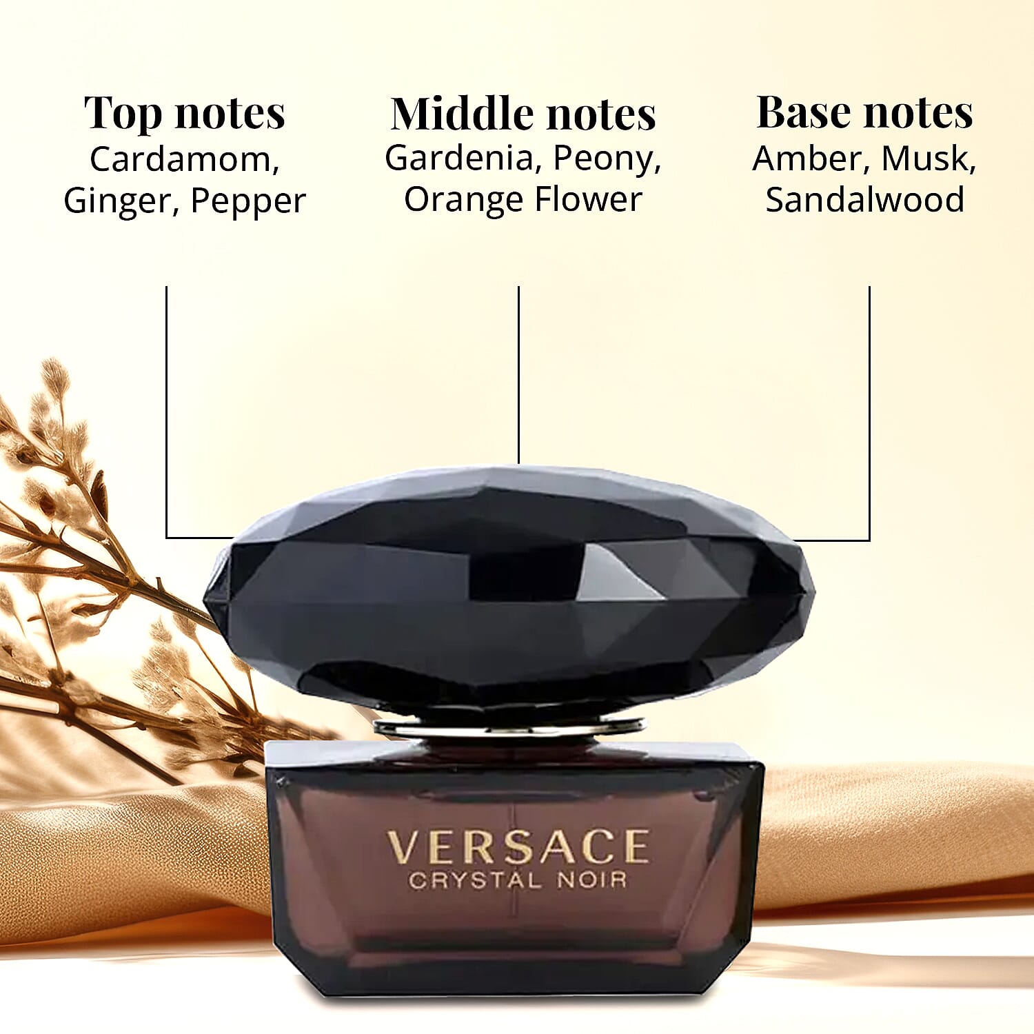 Versace Crystal Noir Eau De Toilette 1.7oz
