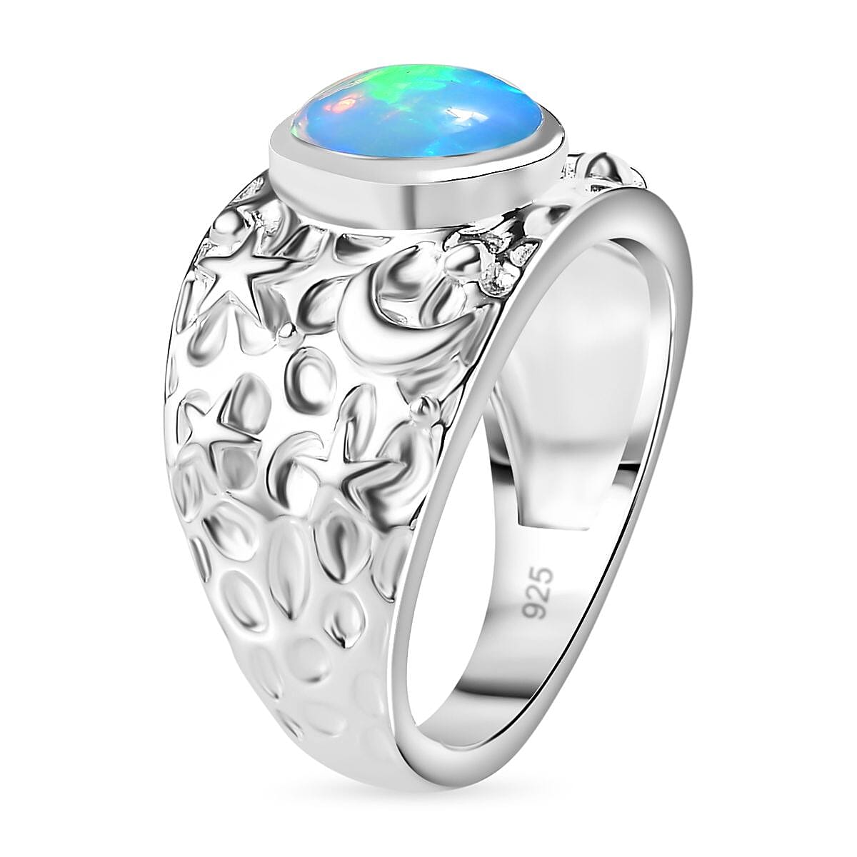 Ethiopian Welo Opal 1.50 ctw Ring in Sterling Silver (Size 9.0)