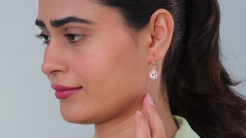 TLV Premium Marropino Morganite, Madagascar Pink Sapphire Lever Back Earrings in Vermeil RG Over Sterling Silver 2.00 ctw