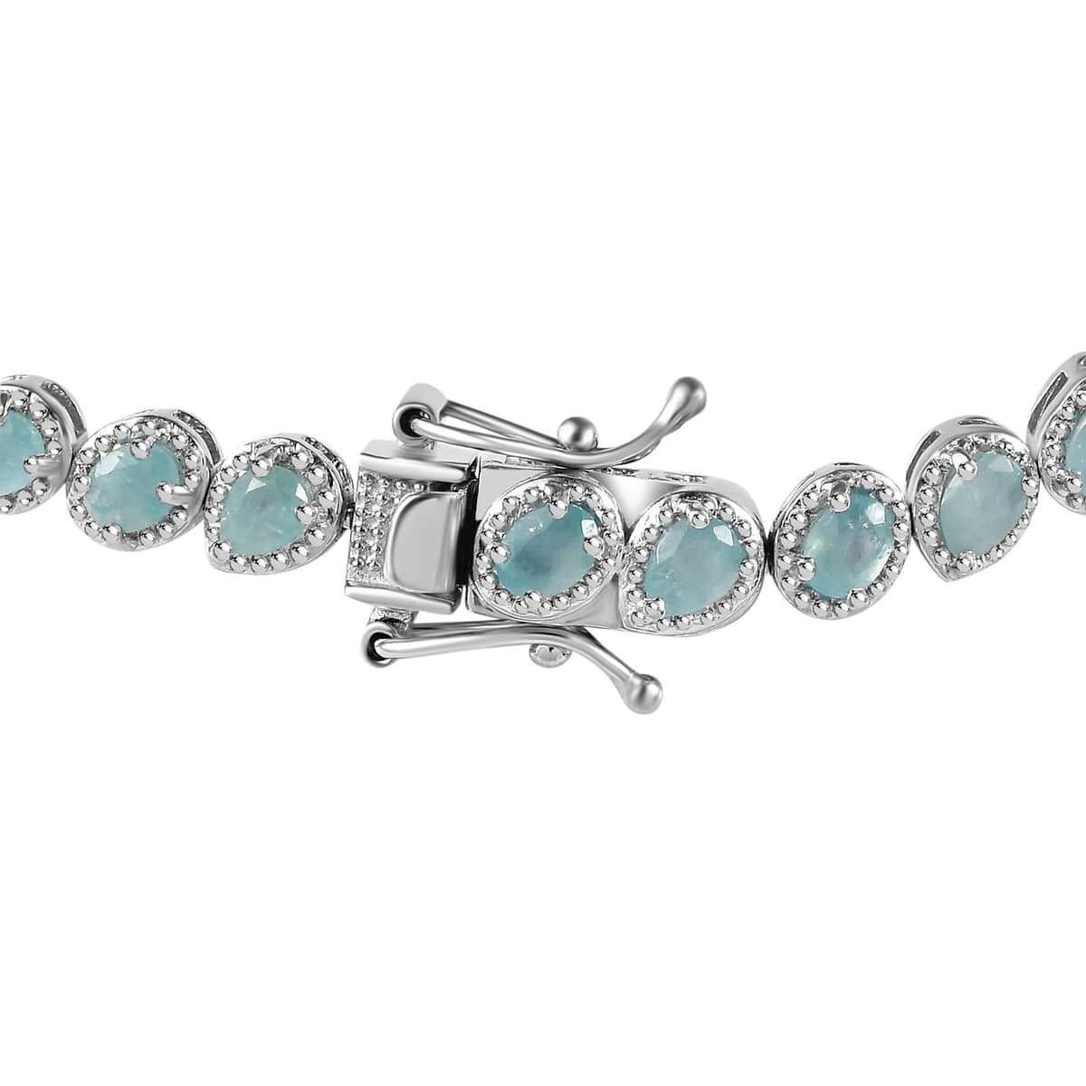 Grandidierite Floral Bracelet in Platinum Over Sterling Silver (7.25 In) 8.35 ctw image number 3