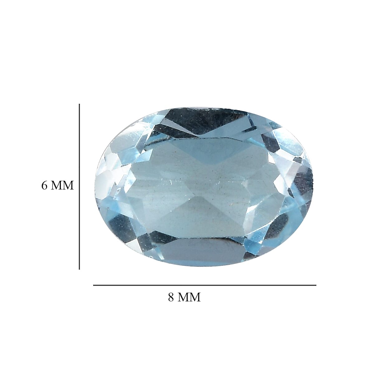 Sky Blue Topaz Set of 3 (Ovl 8x6 mm) 3.67 ctw Loose Gemstone