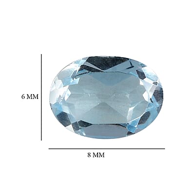 Sky Blue Topaz Set of 3 (Ovl 8x6 mm) 3.67 ctw Loose Gemstone