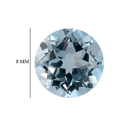 Sky Blue Topaz Set of 2 (Rnd 8 mm) 4.07 ctw Loose Gemstone