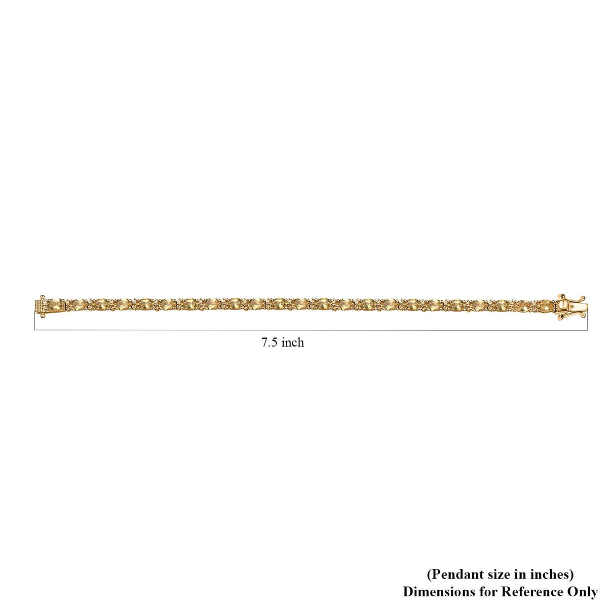Premium Brazilian Heliodor and Madagascar Yellow Sapphire Tennis Bracelet in Vermeil Yellow Gold Over Sterling Silver (7.25 In) 10.90 ctw image number 4