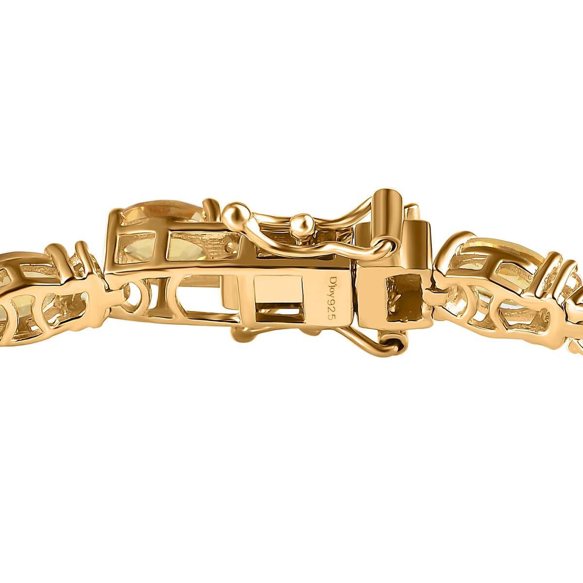 Premium Brazilian Heliodor and Madagascar Yellow Sapphire 11.85 ctw Tennis Bracelet in Vermeil Yellow Gold Over Sterling Silver (8.00 In) image number 3