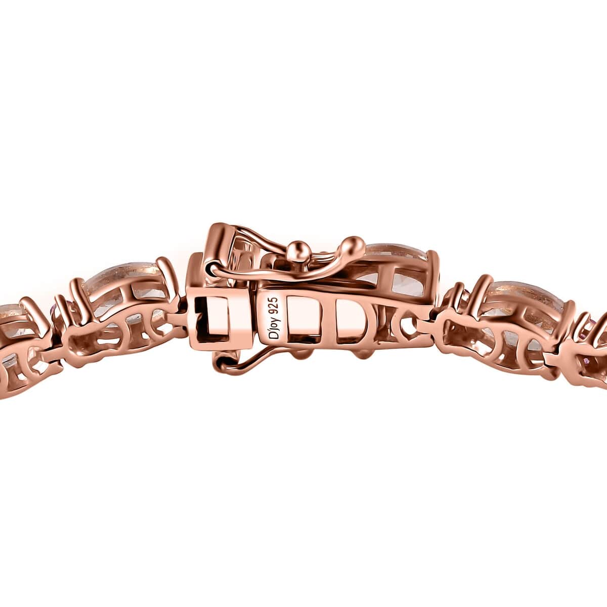 Premium Marropino Morganite and Madagascar Pink Sapphire Tennis Bracelet in Vermeil Rose Gold Over Sterling Silver (7.25 In) 10.50 ctw image number 3