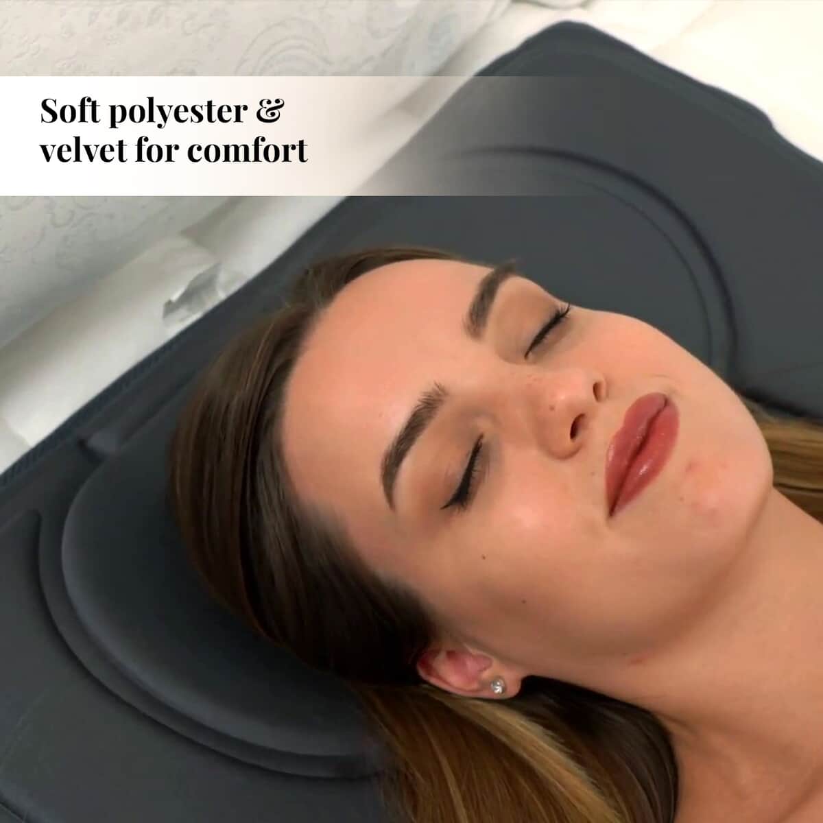 Gray Full Body Heat Massage Mat with 10 Vibration Motors image number 3