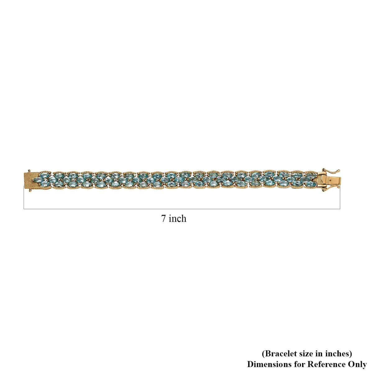 Betroka Blue Apatite Bracelet in Vermeil Yellow Gold Over Sterling Silver (6.50 In) 14.90 ctw image number 4