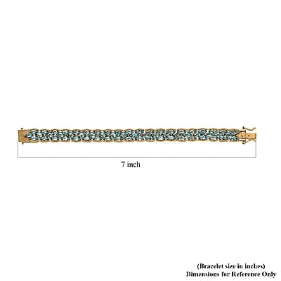 Betroka Blue Apatite Bracelet in Vermeil Yellow Gold Over Sterling Silver (6.50 In) 14.90 ctw