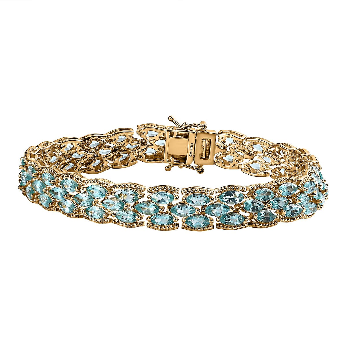 Betroka Blue Apatite Bracelet in Vermeil Yellow Gold Over Sterling Silver (8.00 In) 18.15 ctw image number 0
