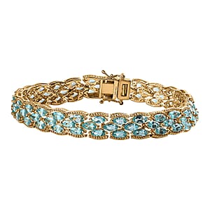 Betroka Blue Apatite Bracelet in Vermeil Yellow Gold Over Sterling Silver (8.00 In) 18.15 ctw