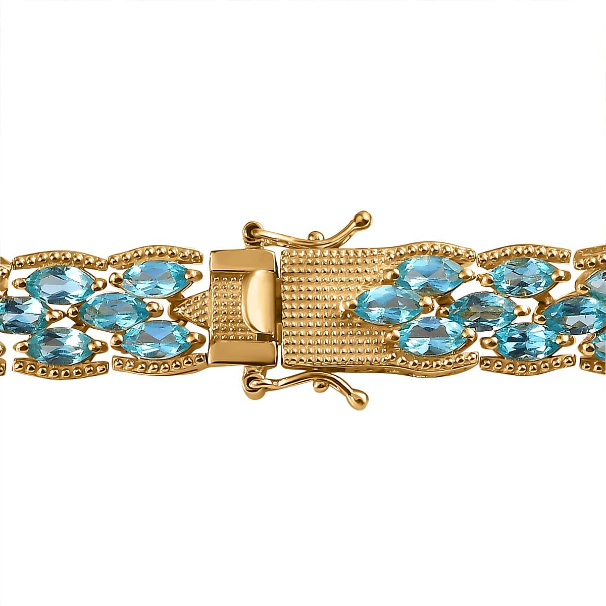 Betroka Blue Apatite Bracelet in Vermeil Yellow Gold Over Sterling Silver (8.00 In) 18.15 ctw image number 2
