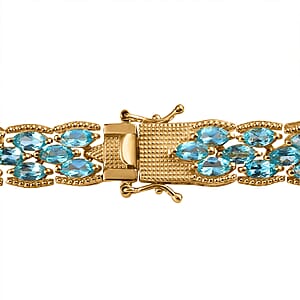 Betroka Blue Apatite Bracelet in Vermeil Yellow Gold Over Sterling Silver (8.00 In) 18.15 ctw