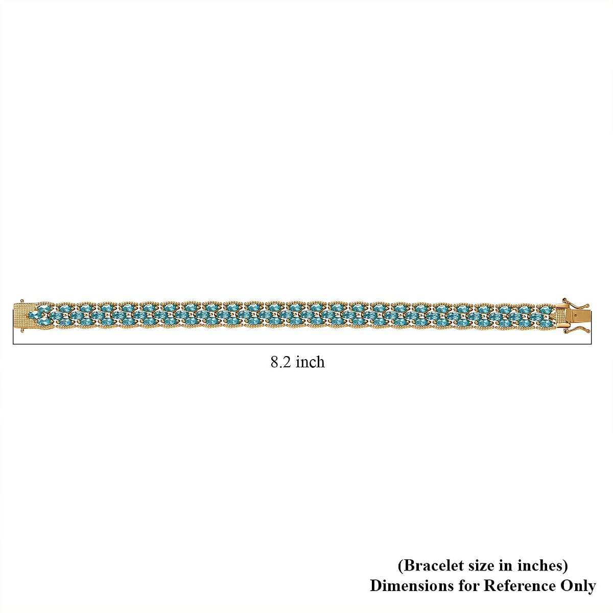 Betroka Blue Apatite Bracelet in Vermeil Yellow Gold Over Sterling Silver (8.00 In) 18.15 ctw image number 3