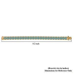Betroka Blue Apatite Bracelet in Vermeil Yellow Gold Over Sterling Silver (8.00 In) 18.15 ctw