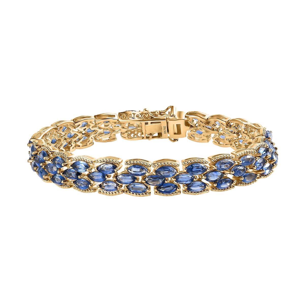 Kashmir Kyanite Bracelet in Vermeil Yellow Gold Over Sterling Silver (7.25 In) 24.25 ctw image number 0